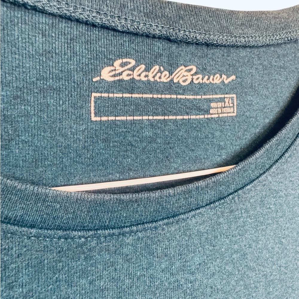 Eddie Bauer Short Sleeve Tee in Dark Teal Size XL - Picture 5 of 6